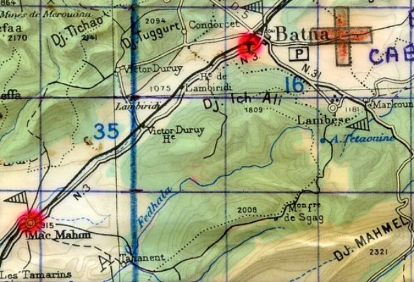  La maison forestière de S'GAG est à environ 20 kilomètres au sud de BATNA .La mise en place des participants en trois colonnes a été masquée par des mouvements de camions phares allumés sur les axes BATNA -MAC MAHON ,LAMBESE -BATNA ,à partir de 21 heures 30